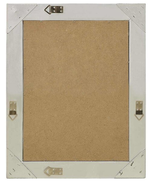Ezüstszínű barokk stílusú fali tükör 50 x 60 cm