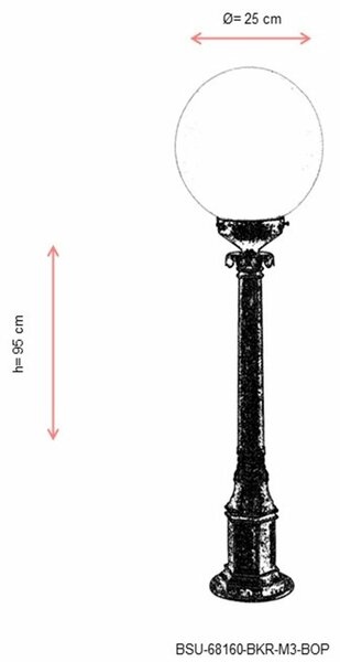 Opviq Outdoor Floor Lamp Brown BSU-68160-BKR-M3-BOP