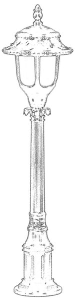Opviq Outdoor Floor Lamp Black BSU-68180-BSY-B