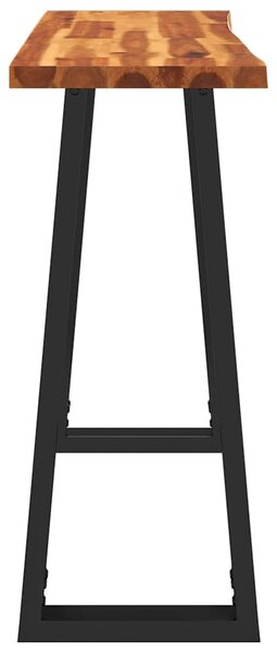 Tömör akácfa konzolasztal természetes éllel 110x35x80 cm