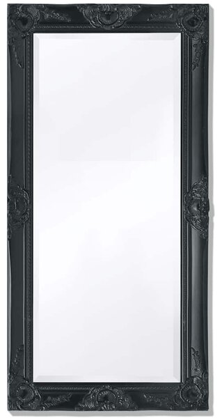 100x50 cm fekete barokk stílusú fali tükör
