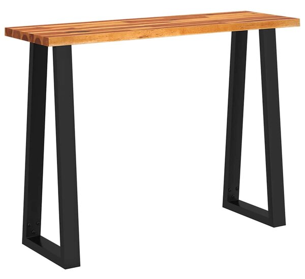 Tömör akácfa konzolasztal természetes éllel 110x35x80 cm