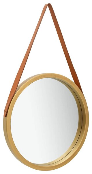 Aranyszínű fali tükör pánttal 40 cm