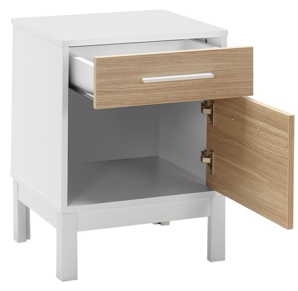 Hanah Home Nightstand Oak White Kmd-1411-Mb-1