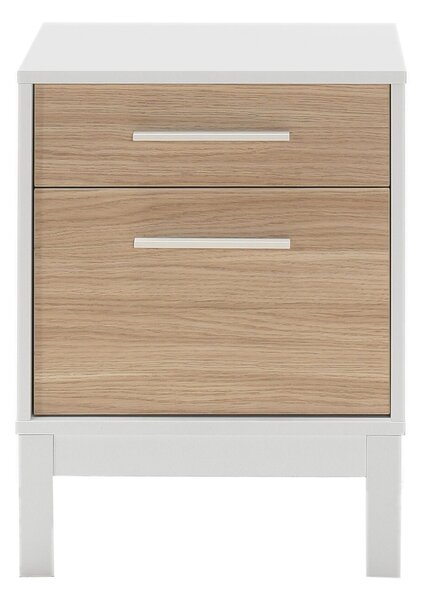Hanah Home Nightstand Oak White Kmd-1411-Mb-1