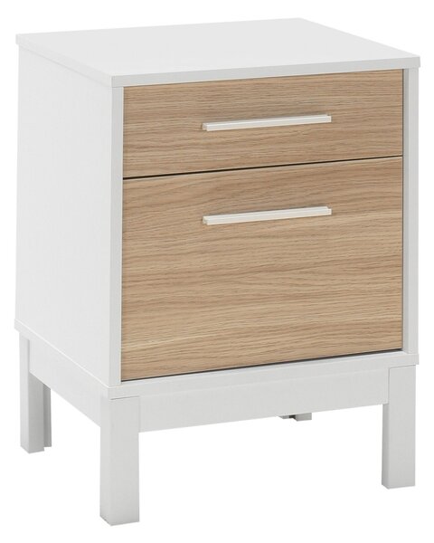Hanah Home Nightstand Oak White Kmd-1411-Mb-1