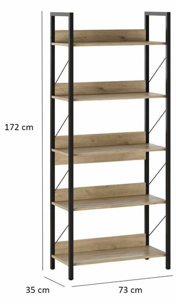 Hanah Home Könyvespolc Tölgy Ktp-850-Ff-1