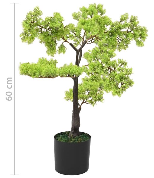 Zöld cserepes mű ciprusbonsai 60 cm