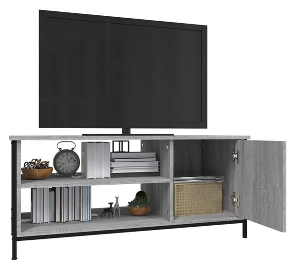 Szürke sonoma színű szerelt fa TV-szekrény 100x40x45 cm