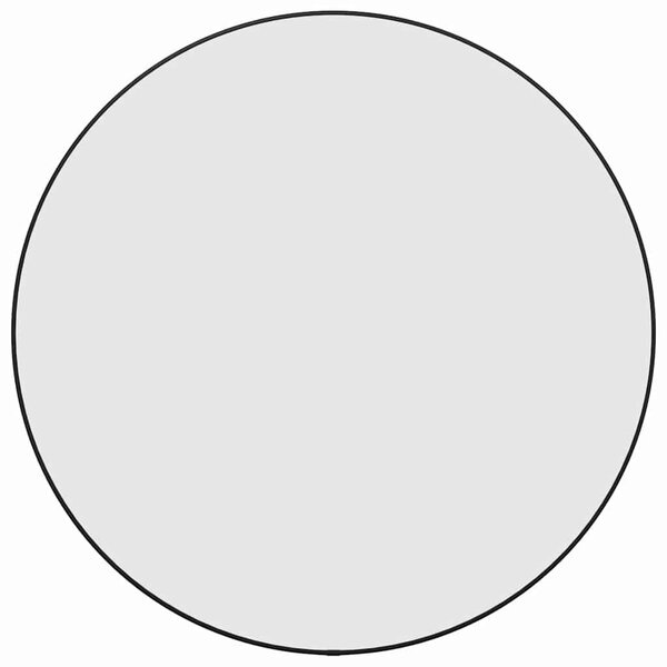 Fekete falitükör Ø 60 cm Kerek