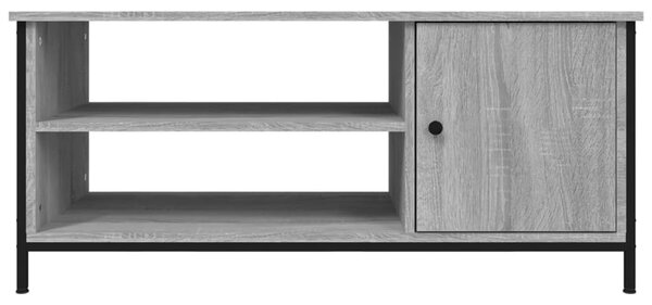 Szürke sonoma színű szerelt fa TV-szekrény 100x40x45 cm