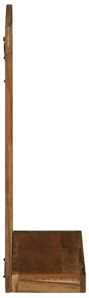 Fürdőszobai tükör polcokkal Barna 50 x 22 x 70 cm Tömör Akácfa