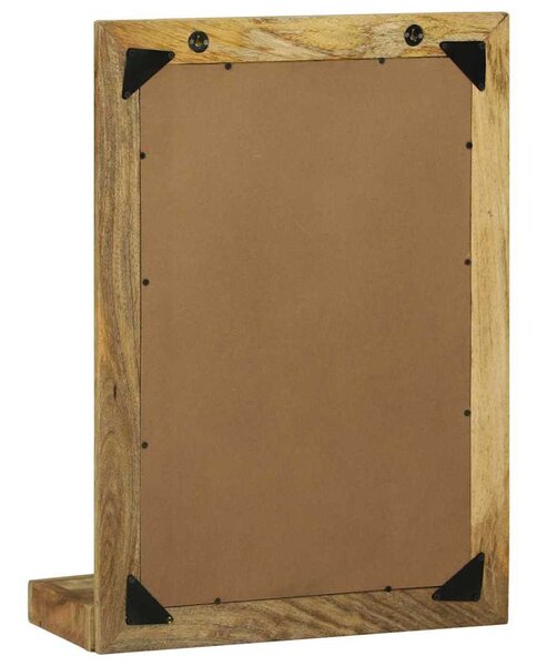 Fürdőszobai tükör tükörrel Barna 50 x 22 x 70 cm Tömör Mangófát