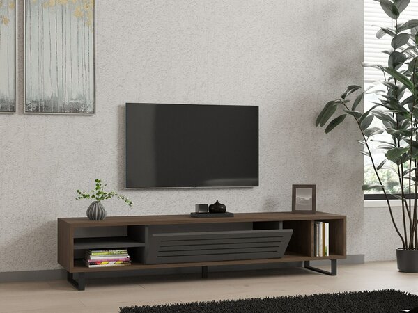 Hanah Home Eray TV állvány, dió és antracit
