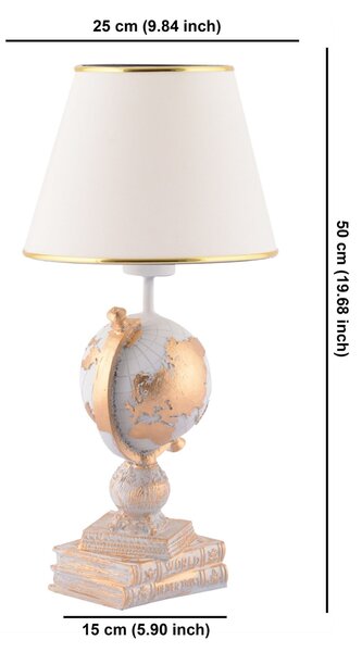 Opviq Asztali lámpa White Gold World - Fehér