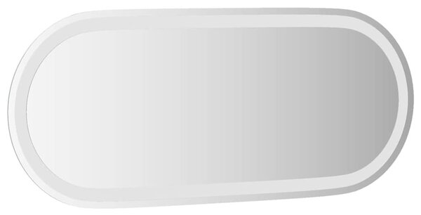 Ovális LED-es fürdőszobai tükör 90 x 40 cm