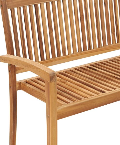 2 személyes tömör tíkfa kerti pad asztallal 120 cm