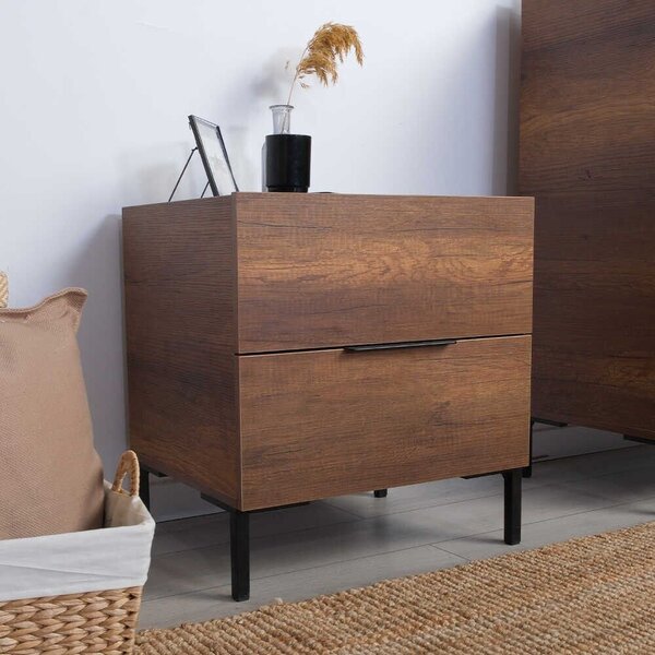 Hanah Home Dió Éjjeliszekrény Kmd-1720-Oo-1