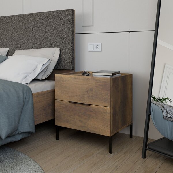 Hanah Home Dió Éjjeliszekrény Kmd-1720-Oo-1