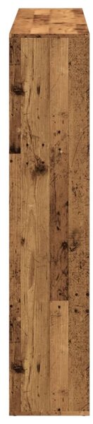 Antik fa színű szerelt fa könyvszekrény 137,5 x 29 x 137,5 cm