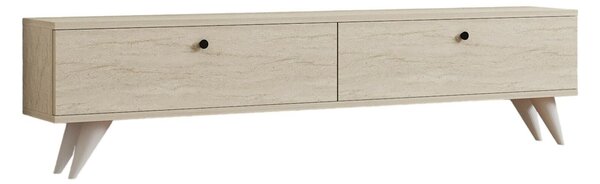 Hanah Home TV Stand Travertine Paris - Travertine