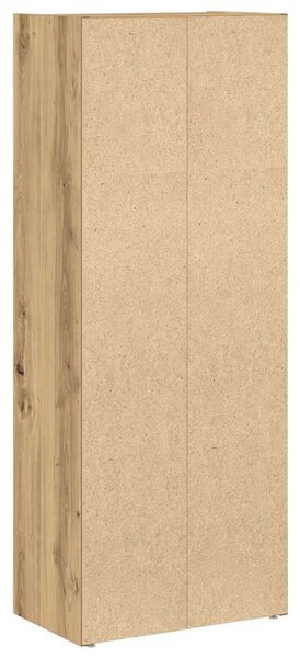 Kézműves tölgy színű szerelt fa könyvespolc 40x24x102 cm