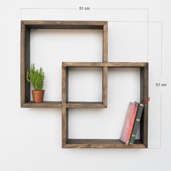 Hanah Home Decorative Wooden Wall Shelf Wooden Raf342