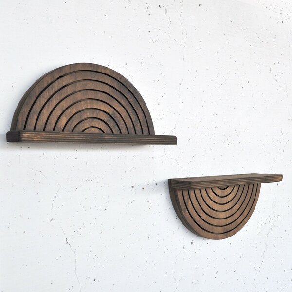 Hanah Home Decorative Wooden Wall Shelf Wooden Raf296