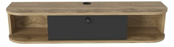 Hanah Home Ibarra TV állvány, fekete, Oud Oak
