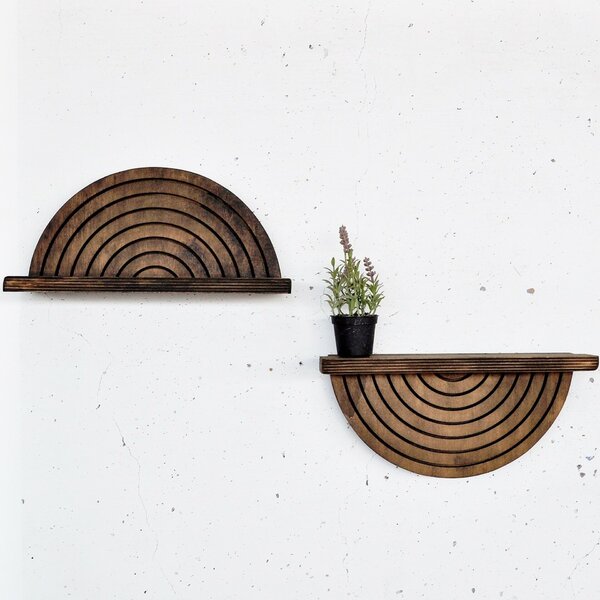 Hanah Home Decorative Wooden Wall Shelf Wooden Raf296