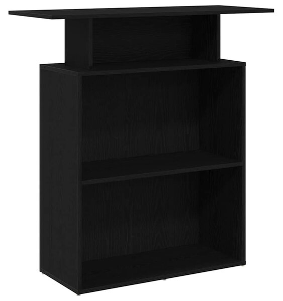Fekete, rétegelt fa recepciós asztal 100 x 40 x 104 cm
