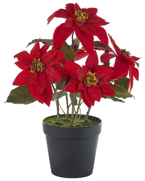 Műnövény CHRISTMAS FLOWER 61 cm Piros
