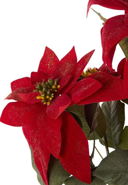 Műnövény CHRISTMAS FLOWER 61 cm Piros