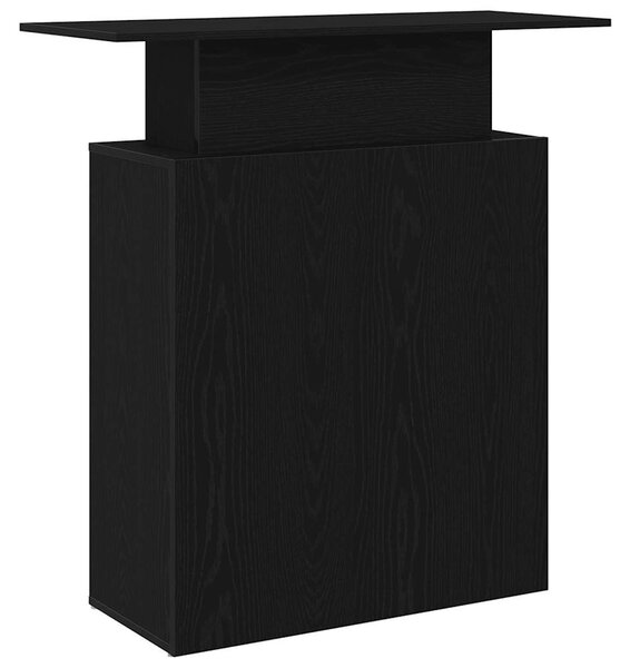 Fekete, rétegelt fa recepciós asztal 100 x 40 x 104 cm