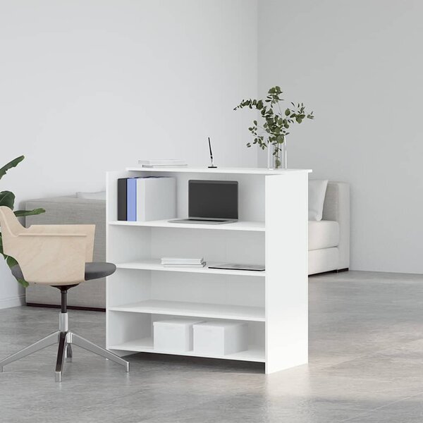 Fehér, rétegelt fa recepciós asztal 100 x 50 x 103,5 cm