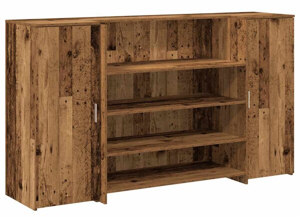 Recepciós pult antik fa 180x50x103,5 cm szerelt fa