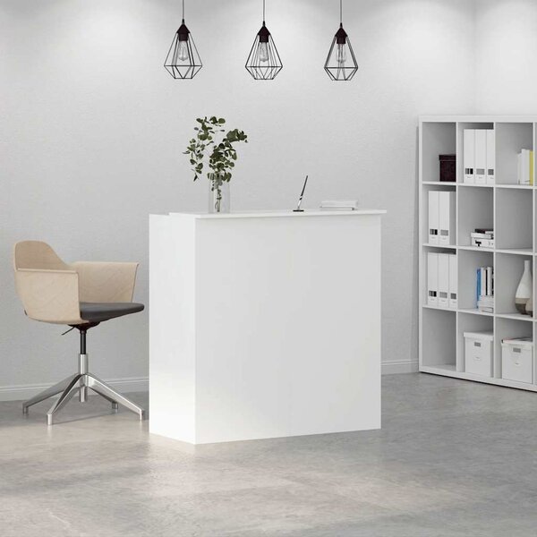 Fehér, rétegelt fa recepciós asztal 100 x 50 x 103,5 cm
