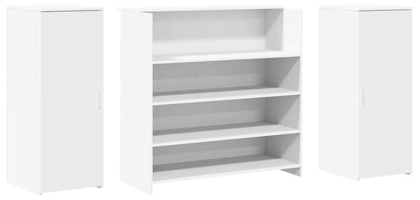 Fehér, rétegelt fa recepciós asztal 180 x 50 x 103,5 cm