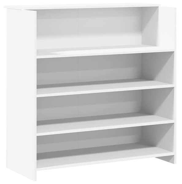 Fehér, rétegelt fa recepciós asztal 180 x 50 x 103,5 cm