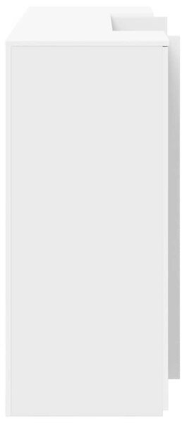 Fehér, rétegelt fa recepciós asztal 180 x 50 x 103,5 cm