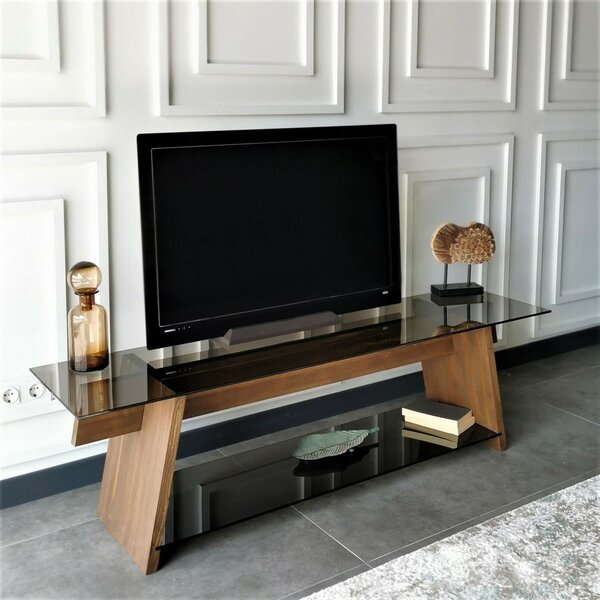 Hanah Home TV állvány diófa-fekete TV201
