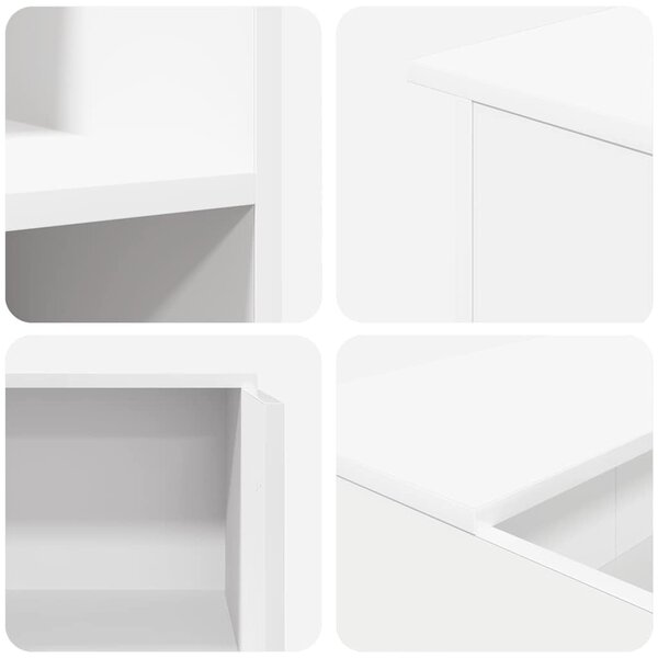 Fehér, rétegelt fa recepciós asztal 100 x 50 x 103,5 cm