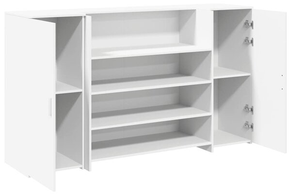 Fehér, rétegelt fa recepciós asztal 180 x 50 x 103,5 cm