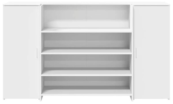 Fehér, rétegelt fa recepciós asztal 180 x 50 x 103,5 cm