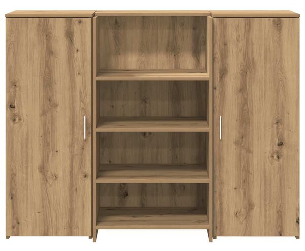 Recepciós pult kézműves tölgy 135x50x103,5 cm szerelt fa