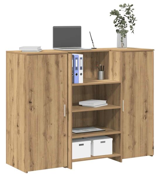 Recepciós pult kézműves tölgy 135x50x103,5 cm szerelt fa