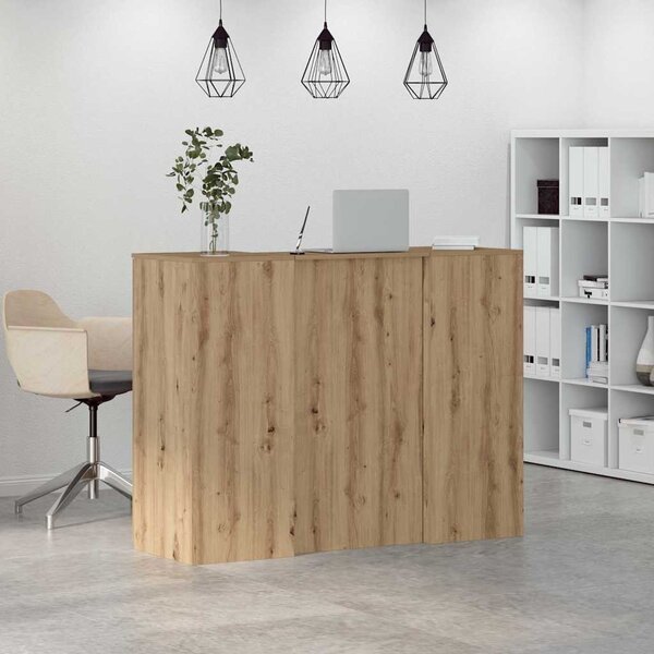 Recepciós pult kézműves tölgy 135x50x103,5 cm szerelt fa
