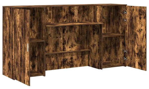 Recepciós pult füstös tölgy 200x50x103,5 cm szerelt fa