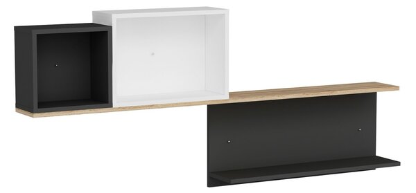 Hanah Home Wall Shelf Atlantic Pine Anthracite White Akser - Atlantic Pine, Anthracite White