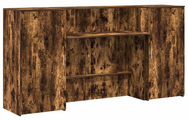 Recepciós pult füstös tölgy 200x50x103,5 cm szerelt fa